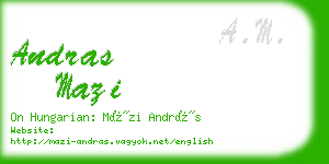 andras mazi business card